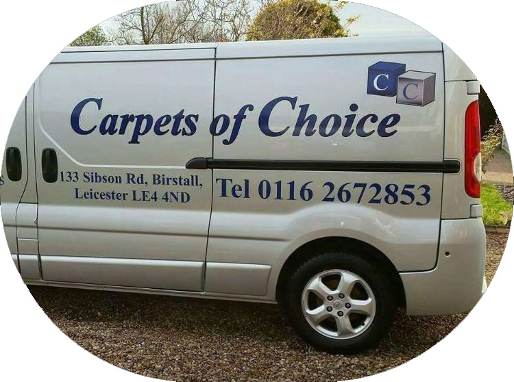 Carpets of choice side of van